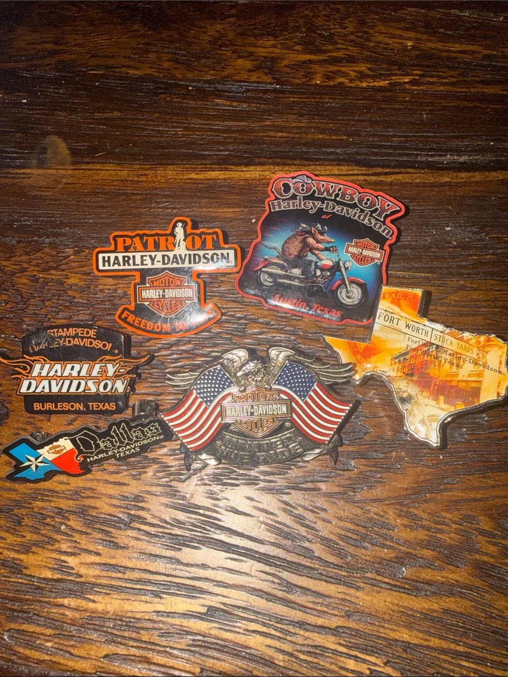 Harley-Davidson Black, Red, Blue & Orange Collectible Magnet Assortment